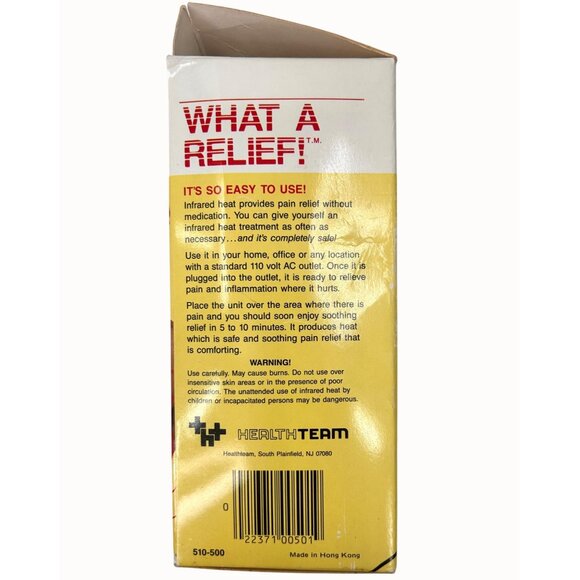 Healthteam What A Relief! Infrared Portable Heat Lamp W/ Storage Case & Instruct - Picture 6 of 7